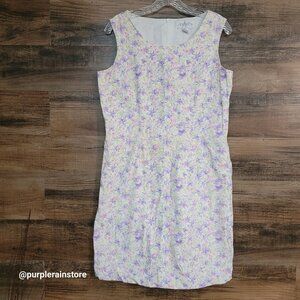 Vtg Annex Casual Corner Floral Sheath Dress 10 Gardencore Fairycore Countrycore